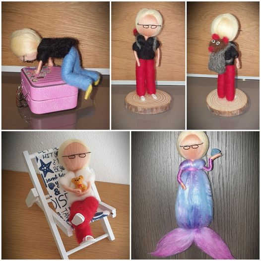 Eine wundervolle Bestellung machte sich auf Reisen.
Die bestellten Figuren erzählen eine Reisegeschichte.
Vom Koffer packen, bis hin zum Wandertag mit dem Lieblingsteddy im Rucksack, über den Strandbesuch und einer dortigen Meerjungfrau