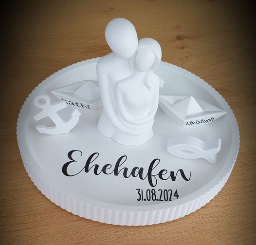 Ein individuelles Hochzeitsgeschenk, welches kürzlich verschenkt wurde. Falls ihr das Geld nicht "nackig" verschenken wollt: der Teller ist ne ewige Erinnerung für das Brautpaar gefreut Natürlich ist alles individualisierbar